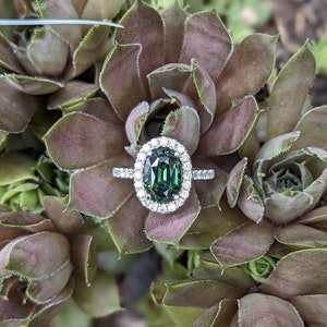 Green Tourmaline Sterling Silver Ring Vintage Green Tourmaline Ring Tourmaline Handmade Ring Lab Created Tourmaline Ring Anniversary Ring