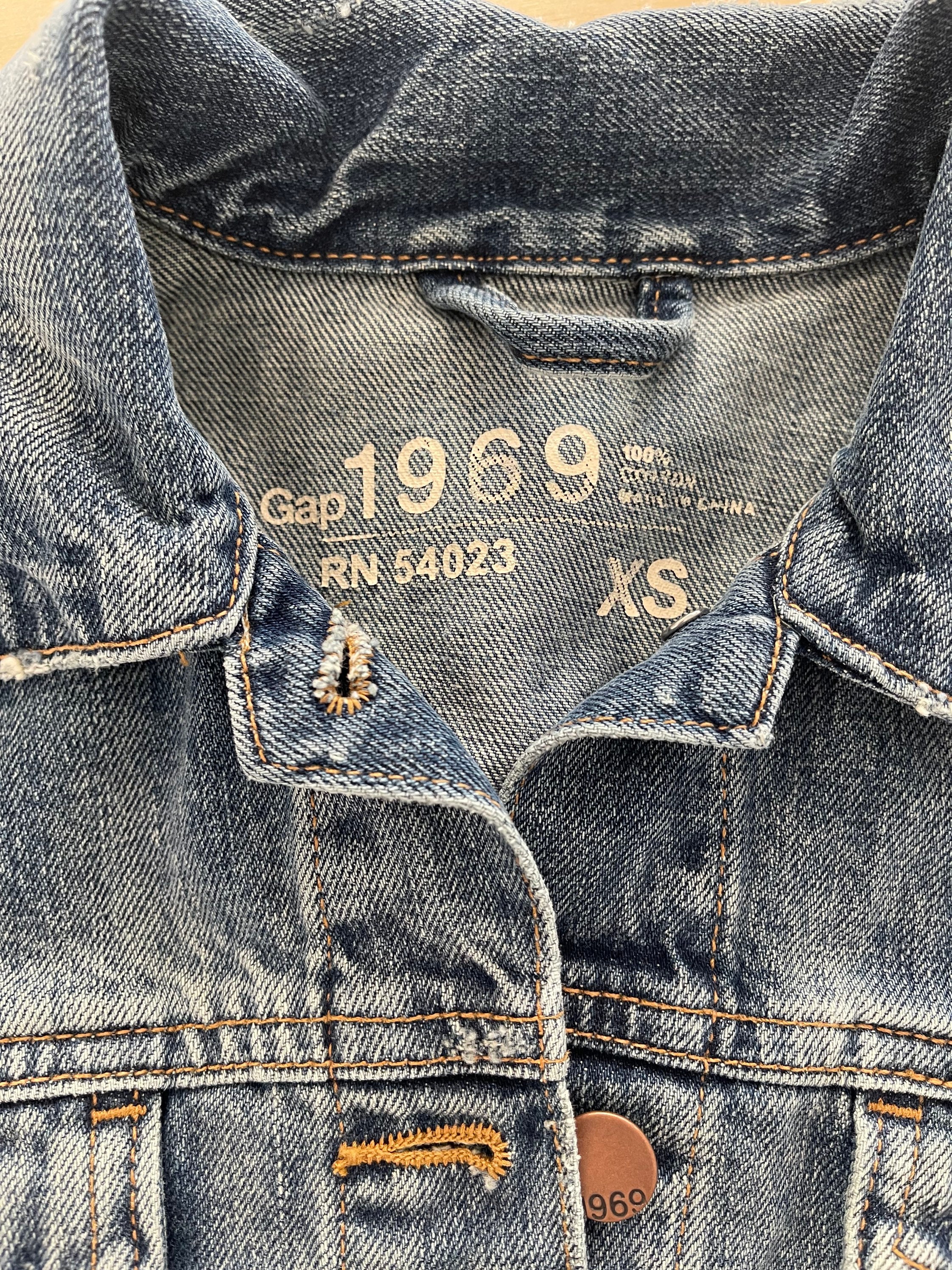 Size XS Hand Painted Denim Jacket Peonis Etsy