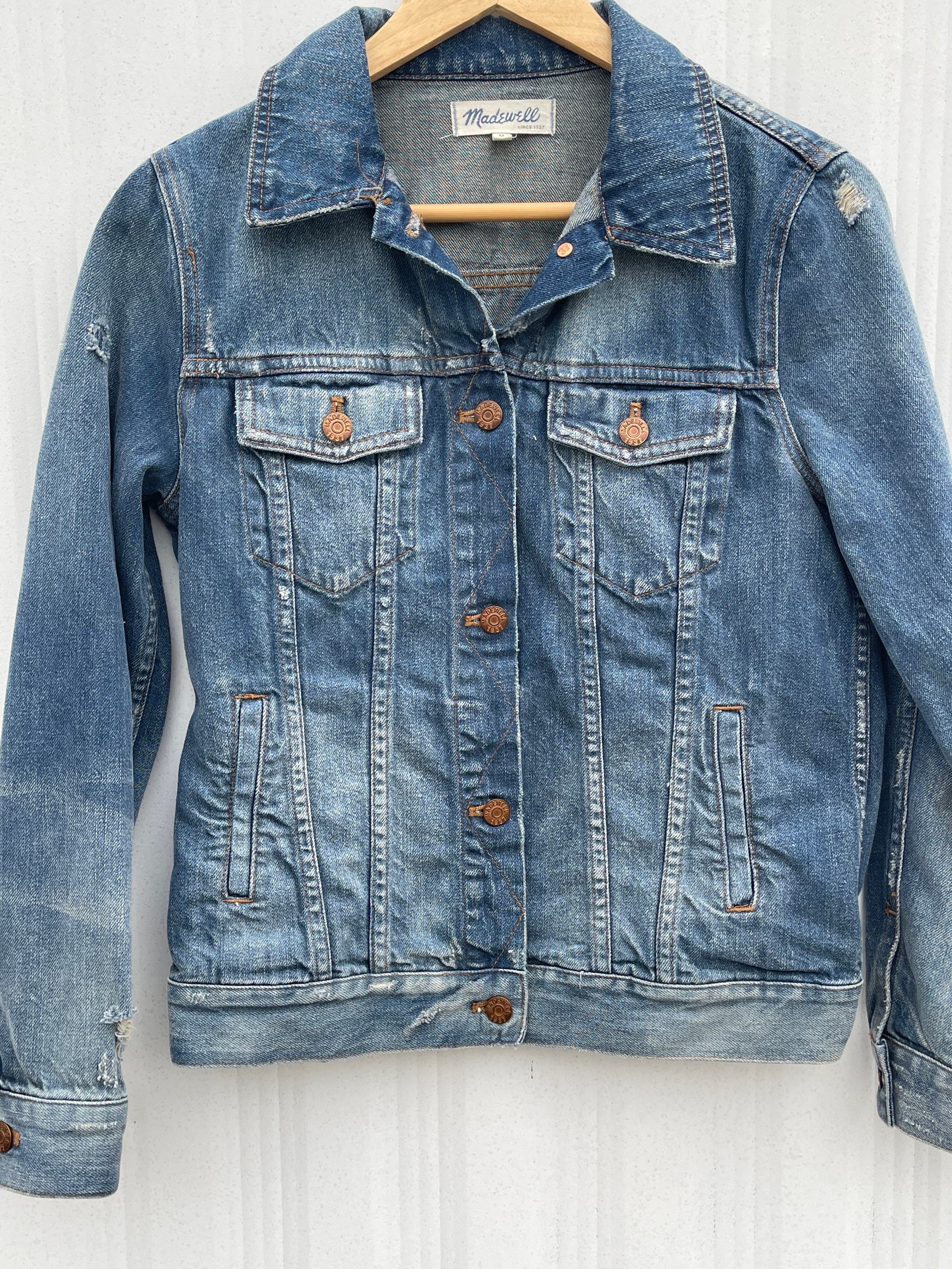 Madewell distressed shop denim jacket