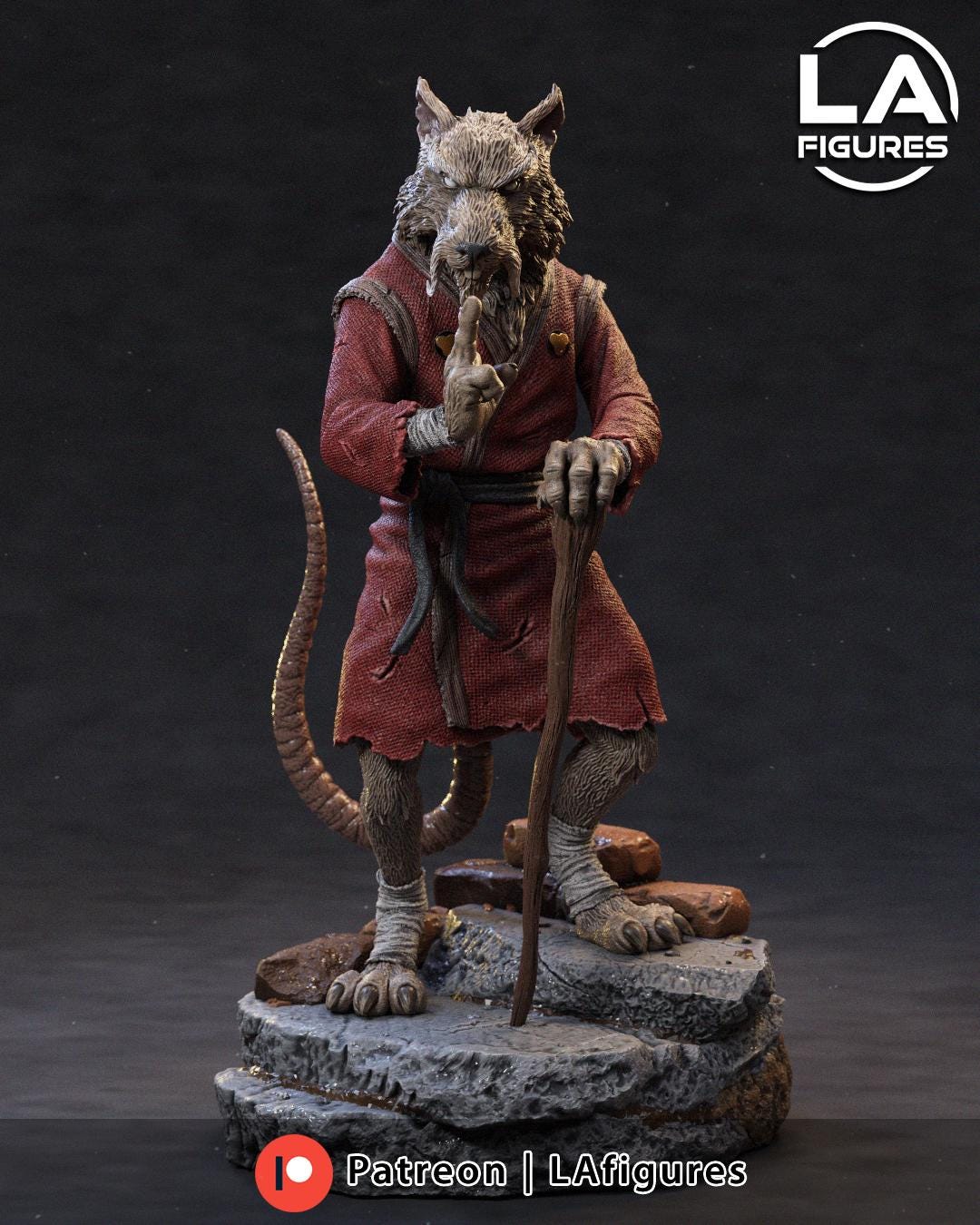 Splinter Rpg TMNT Splinter 6” Tall 3D Printed Miniature - Tabletop RPG - Etsy