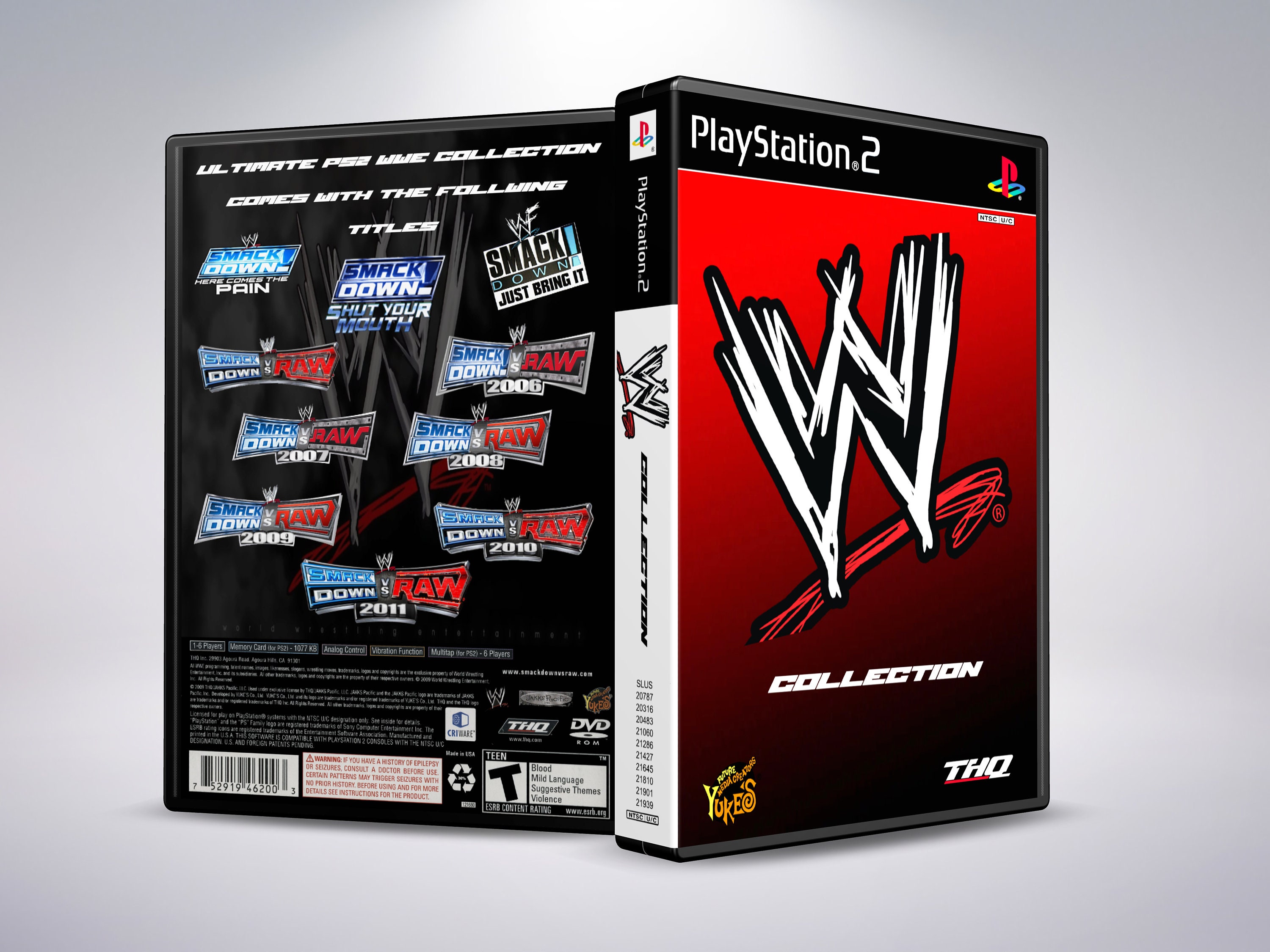 WWE PS2 Save Collection Unlocked 128MB Memory Card 100% 