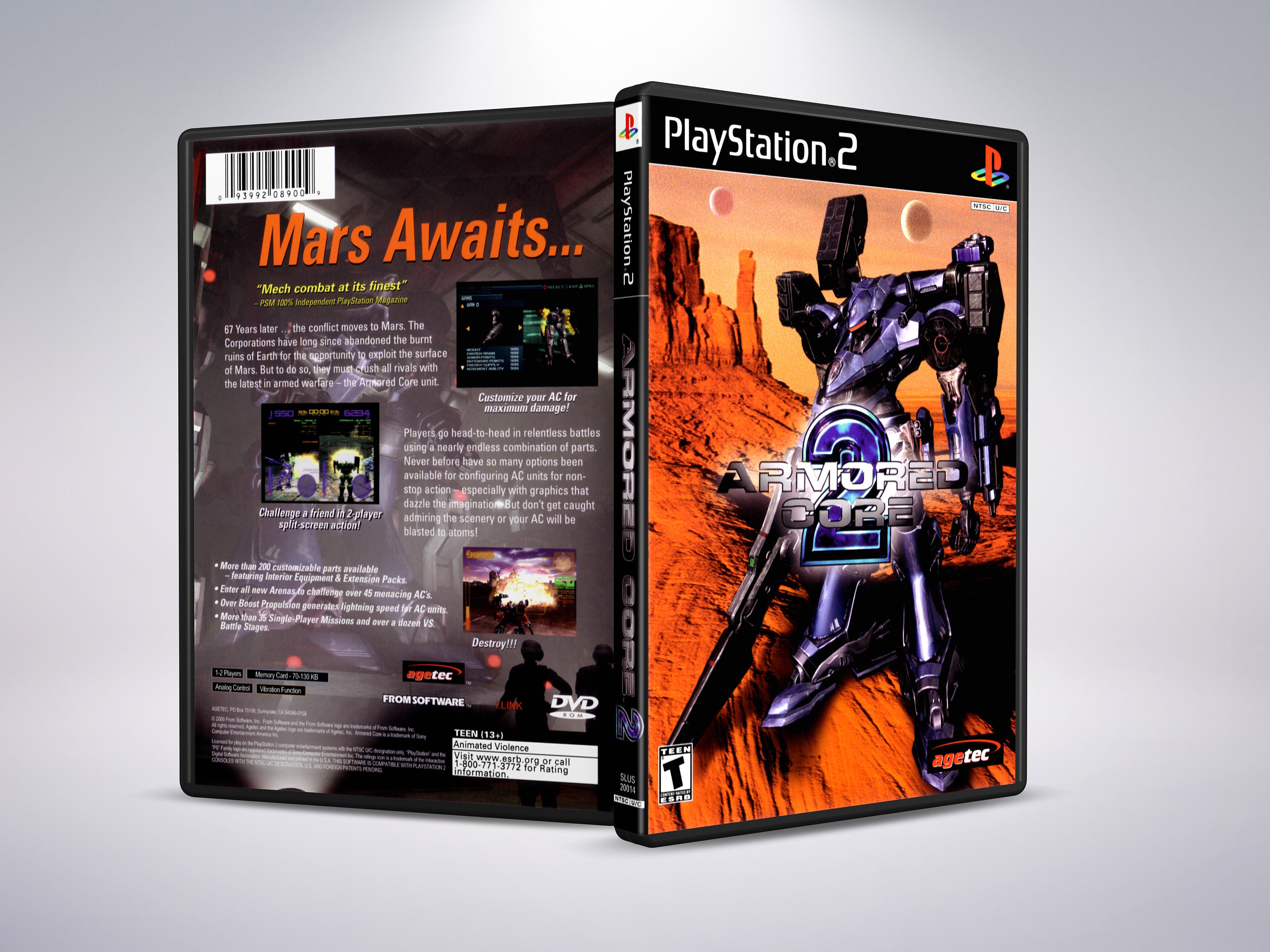 Armored Core 2 [SLUS 20014] (Sony Playstation 2) - Box Scans