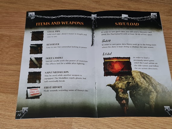 Custom Printed Silent Hill 4 the Room Playstation 2 Manual 