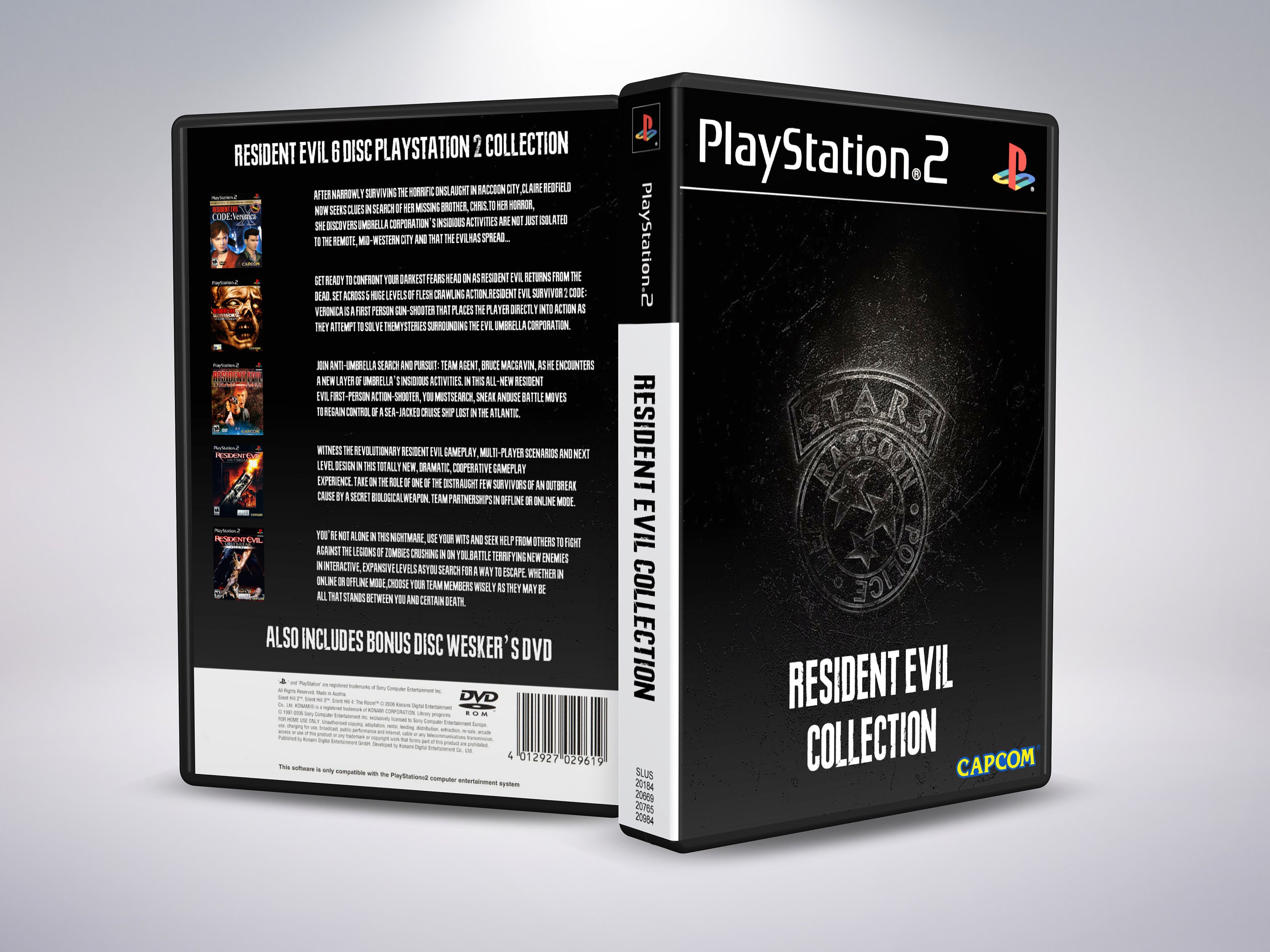 Sony Playstation 2 Custom Resident Evil Collection New Version Etsy