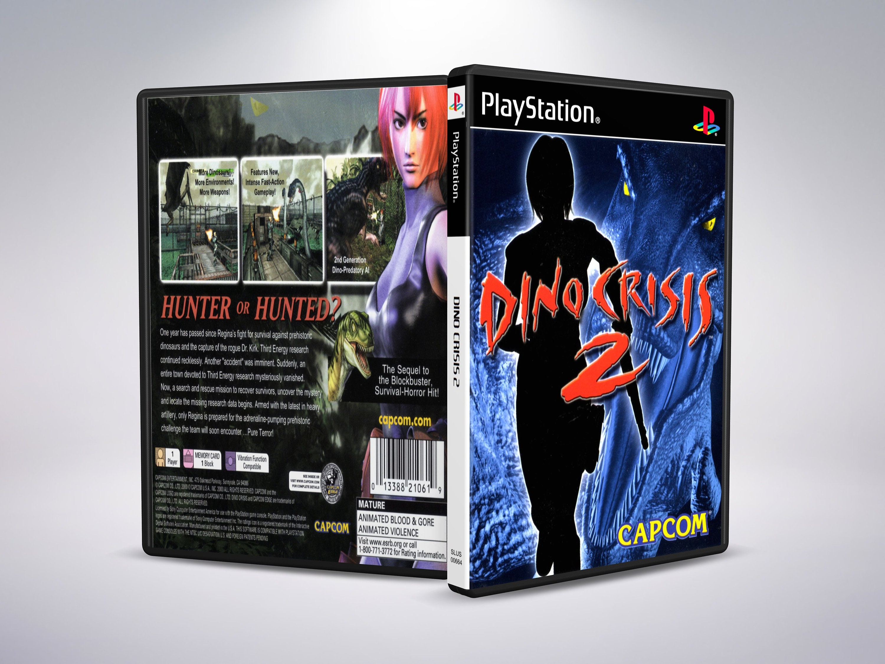 Sony Playstation Custom Dino Crisis Replacement DVD And Jewel Cases