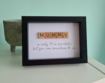 Priceless mum Frame, mother's day gift, mum present Priceless mummy Frame,mum Frame, mummy Frame,mum Gift, mummy Gift,mum Birthday, scrabble