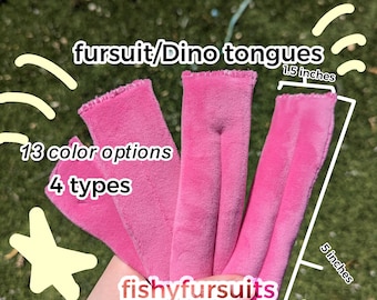 Fursuit/dino-maskertongen, 13 kleurenopties