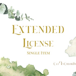 Extended License: Single Item from CatInColorDesign. Commercial Use Digital download printable watercolor clipart