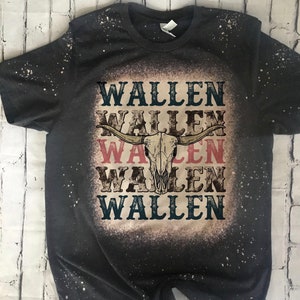 Bleached Country Western Music Shirt, womens country tees, Wallen bleached shirt, cowgirl tees, womens country shirts, western concert tee