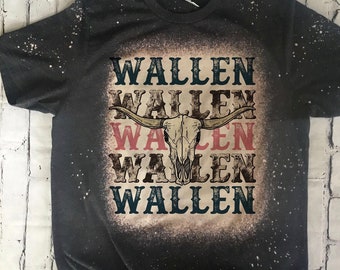 Bleached Country Western Music Shirt, womens country tees, Wallen bleached shirt, cowgirl tees, womens country shirts, western concert tee