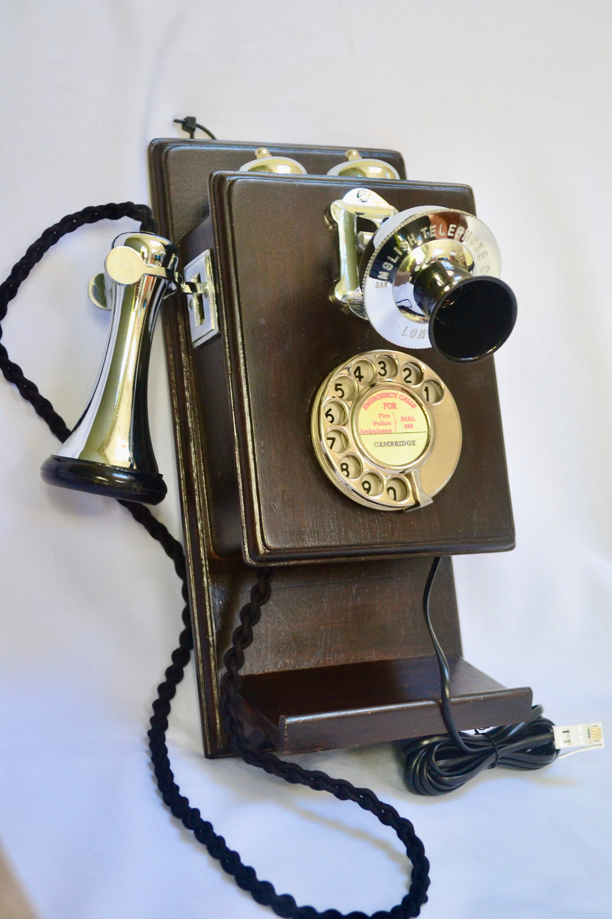 1930年代風の棚付き木製壁掛け電話 - Etsy 日本