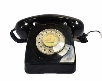 Antique 1960-70s  Black British GPO 746F Telephone