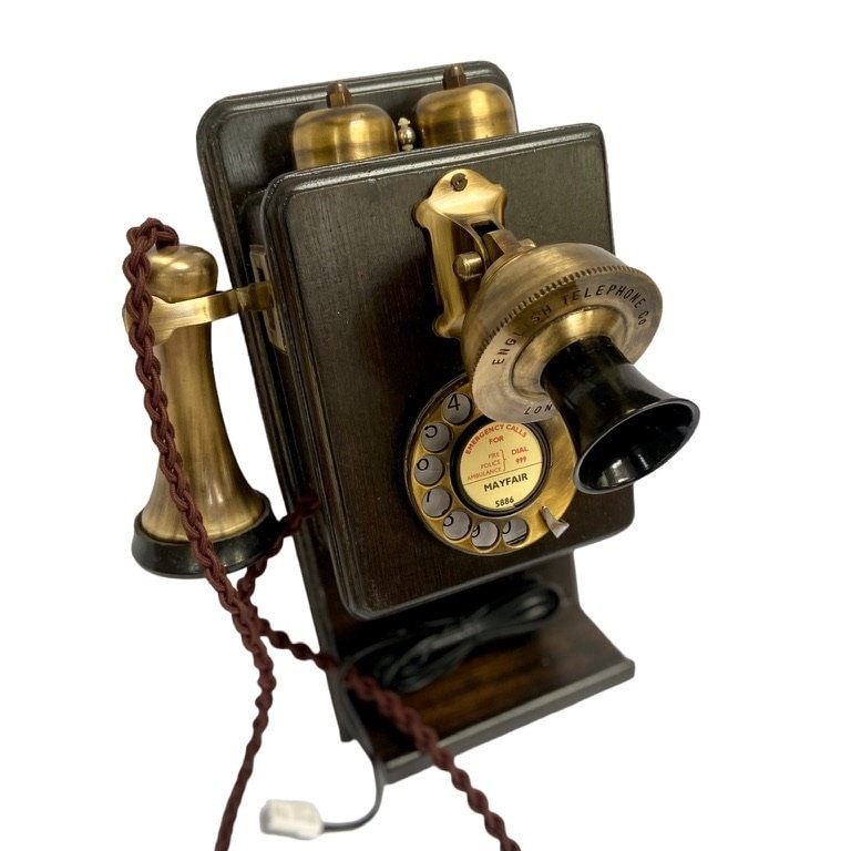 1930年代風の棚付き木製壁掛け電話 - Etsy 日本