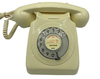 Antique British GPO 1960-70's Ivory Cream Series 746 Telephone