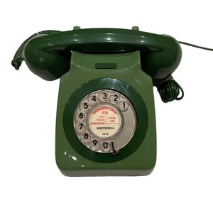 Antique 1960-70s British GPO 746F Telephone Target Blue , Two tone Green or Target Concorde Blue image 1