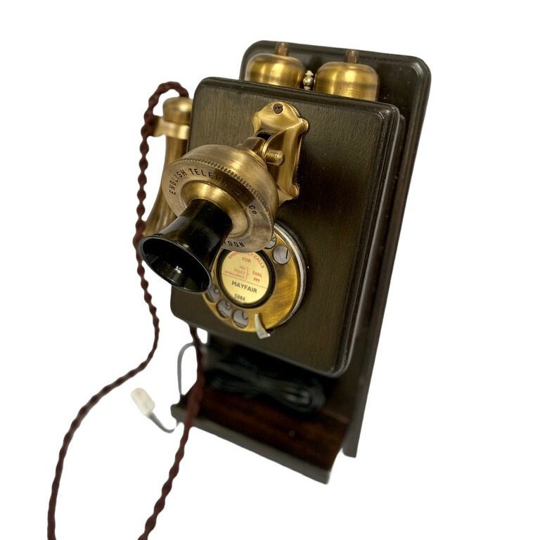 1930年代風の棚付き木製壁掛け電話 - Etsy 日本