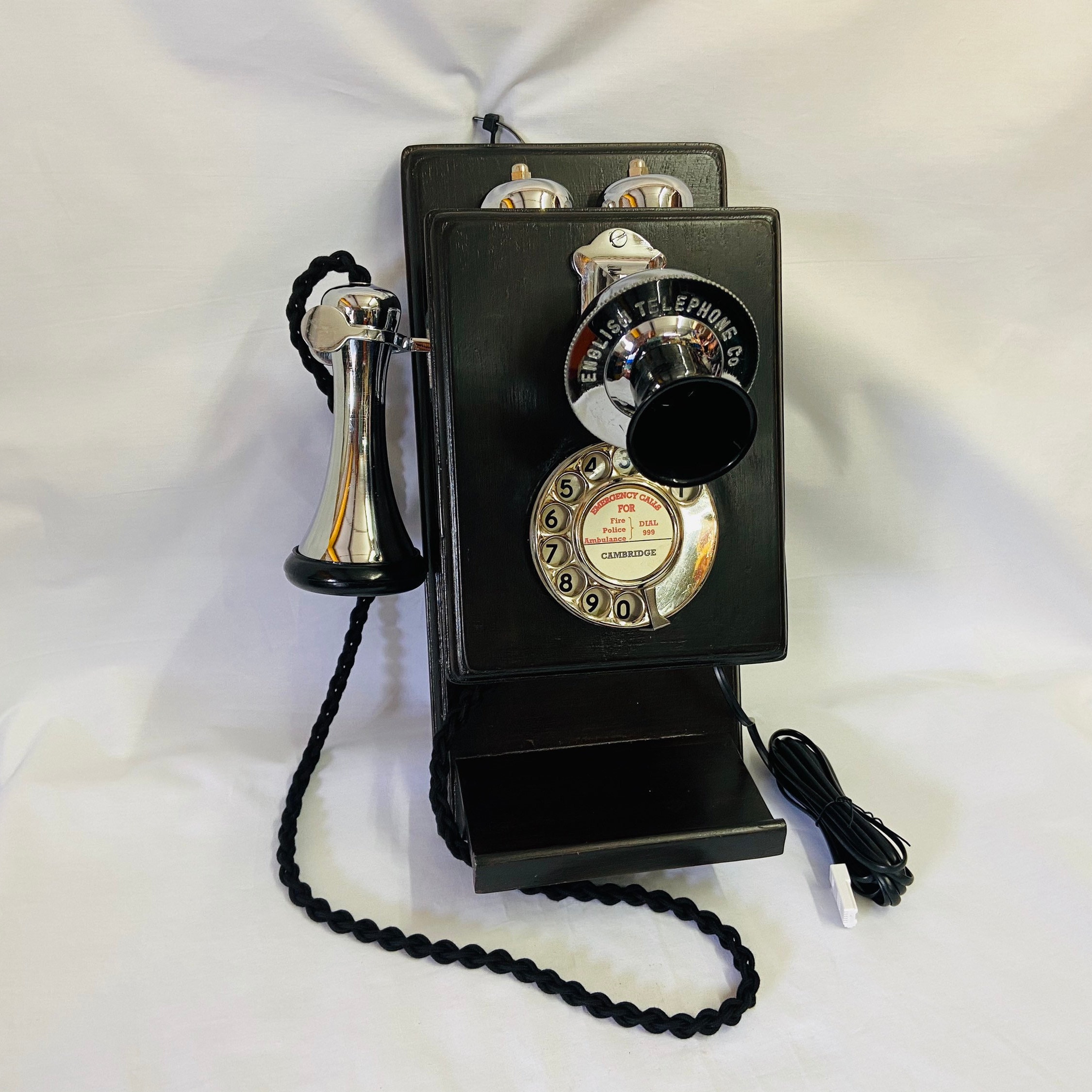 1930年代スタイルの木製壁掛け電話（棚付き） - Etsy 日本