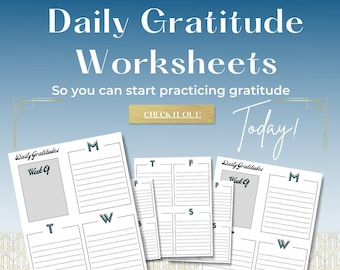 Daily Gratitudes Worksheet/Journal