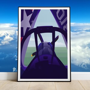 Vought F4U Corsair / A4 aircraft Illustration / Aviation print / Airplane art