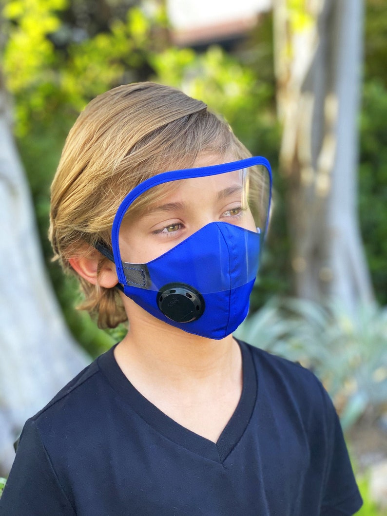 Kids face mask with removable eye shield and flexible ear Etsy