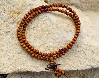 Tibetan 108 Mala Prayer Beads Sandalwood Buddhist Bracelet Necklace Meditation