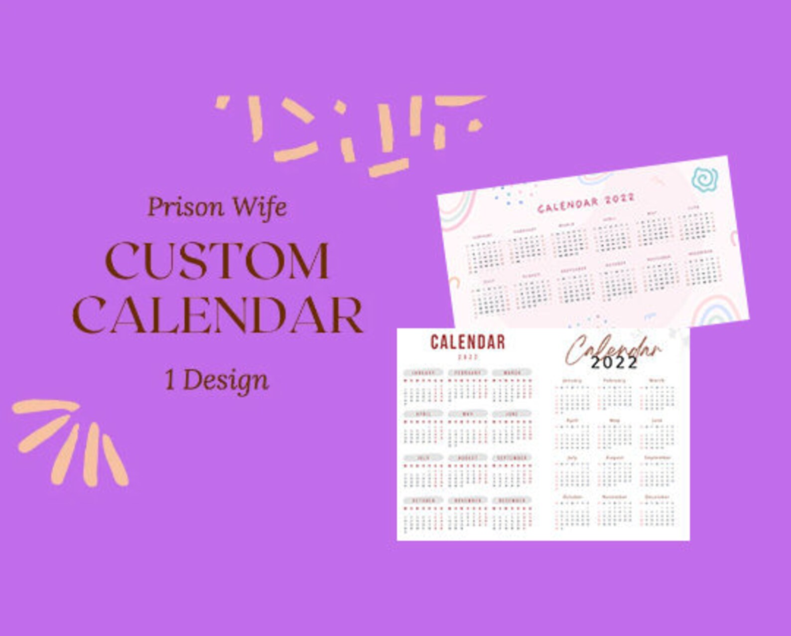 1 Custom Countdown Calendar Prison Christmas Prison Etsy Australia