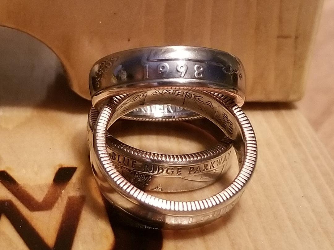 Milestones Coin Rings Rings Coin Ring, Birthday Coin Ring, Birth Date Coin Ring, Quarter Birthday ...