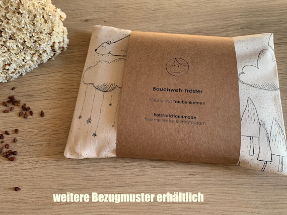 Körnerkissen Rund 15 Cm – Gefüllt Mit Trauben- Oder Kirschkernen, Mit Kuscheliger Flanell-Hülle