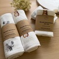 Musselin Spucktuch Waschlappen - Geschenk Set - Elefant und Teddy product logo