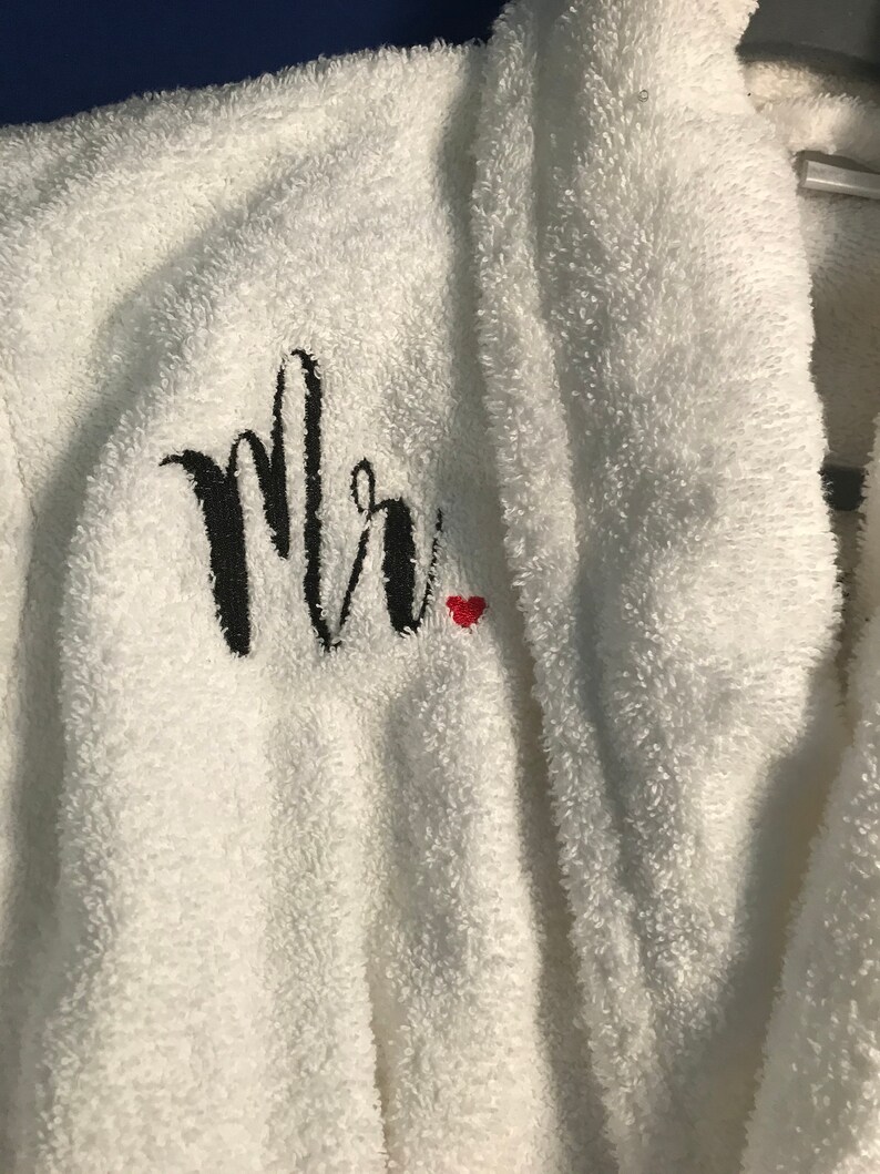 Mr. and Mrs. Terry Cloth Robes Monogram Embroidered Etsy