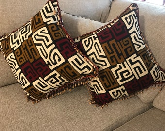 Pillows Cranberry African print