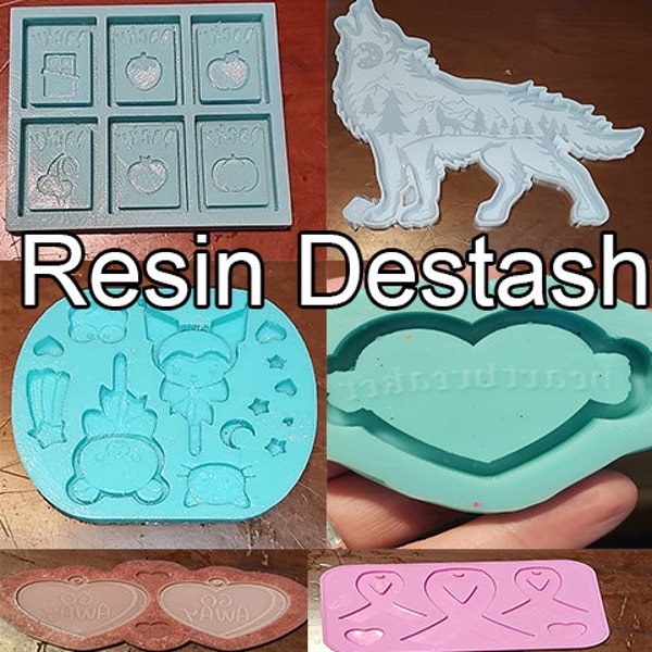 Part 1 Destash Resin Molds | Bundle Silicone Mold | some B grade | Molds for Resin | UV Resin clear molds