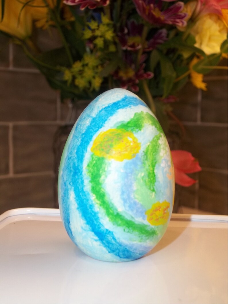 Egg Beater Jesus on a Painted Easter Egg Wooden Biblical Acrylic Etsy