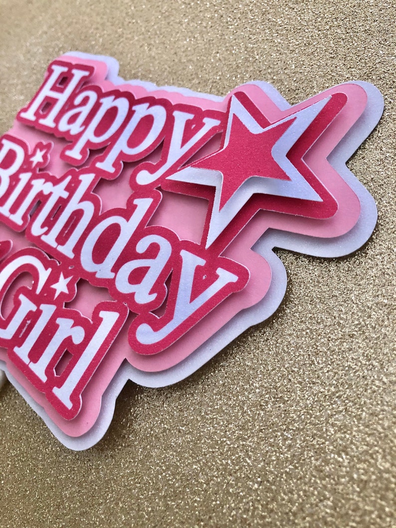 American Girl 3D Glitter Cake Topper Star Cake Topper | Etsy