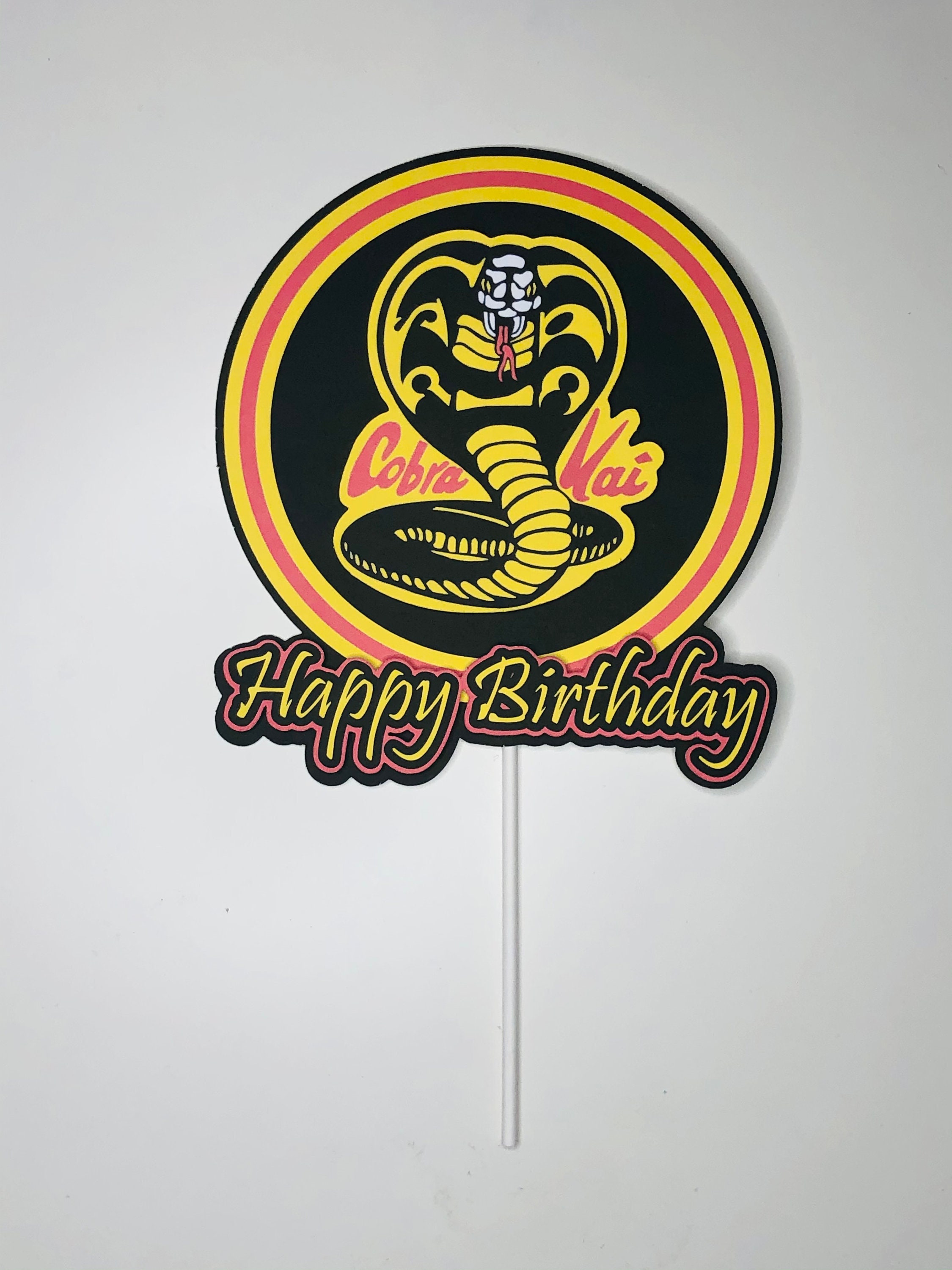 Cobra Kai Cake Topper Cobra Kai Birthday Party Etsy