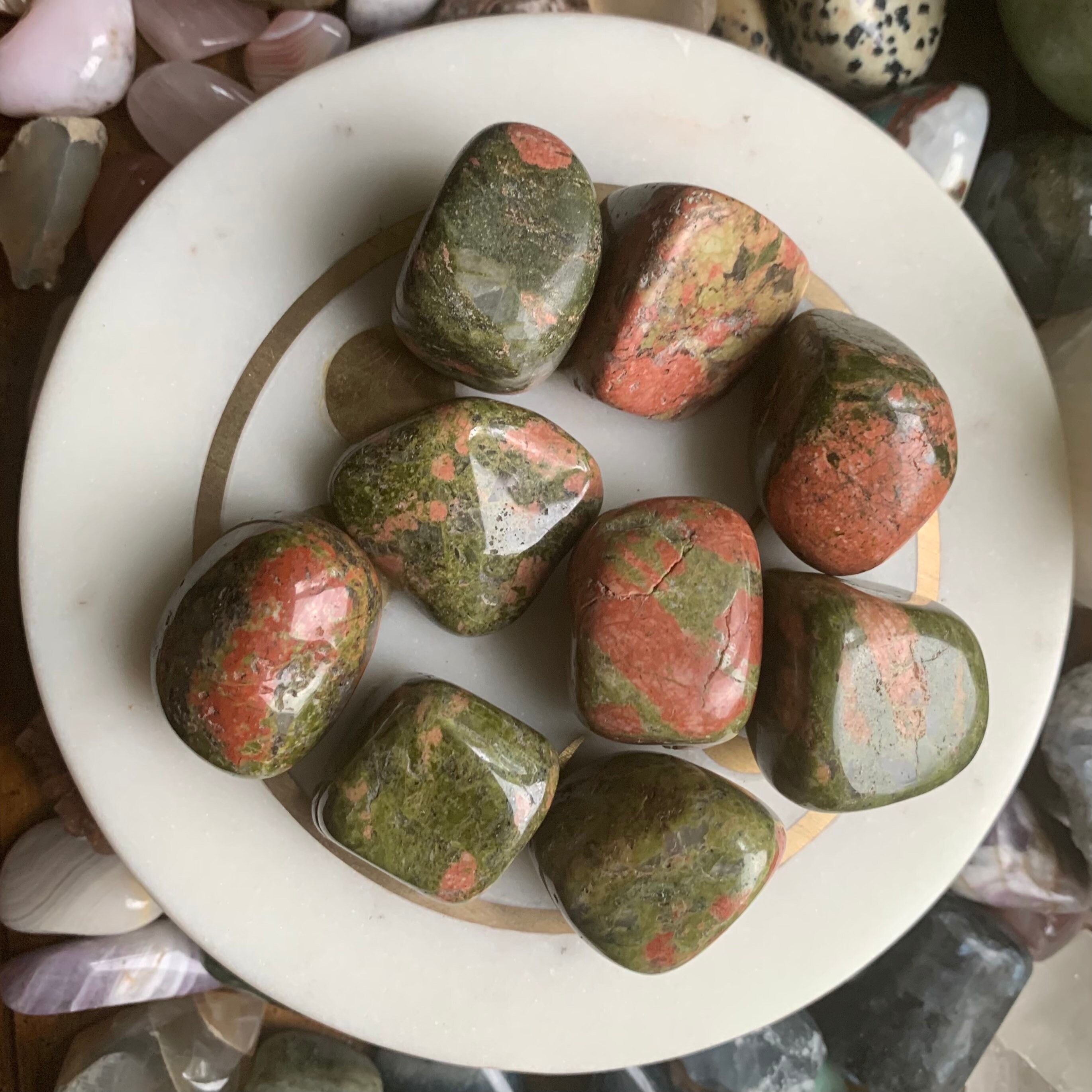 Unakite Tumbles (Qty:1)