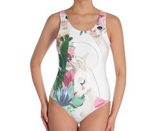 llama swimming costume