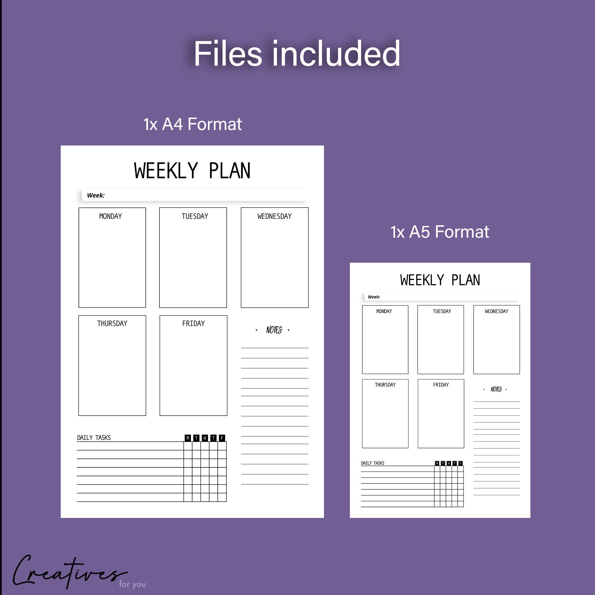 Weekly Printable Planner Weekly Task Planner Work Planner Etsy