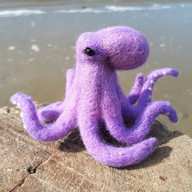 Needle Felting Tutorial Lilac octopus DIY Etsy