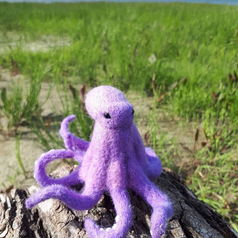 Needle Felting Tutorial Lilac octopus DIY Etsy
