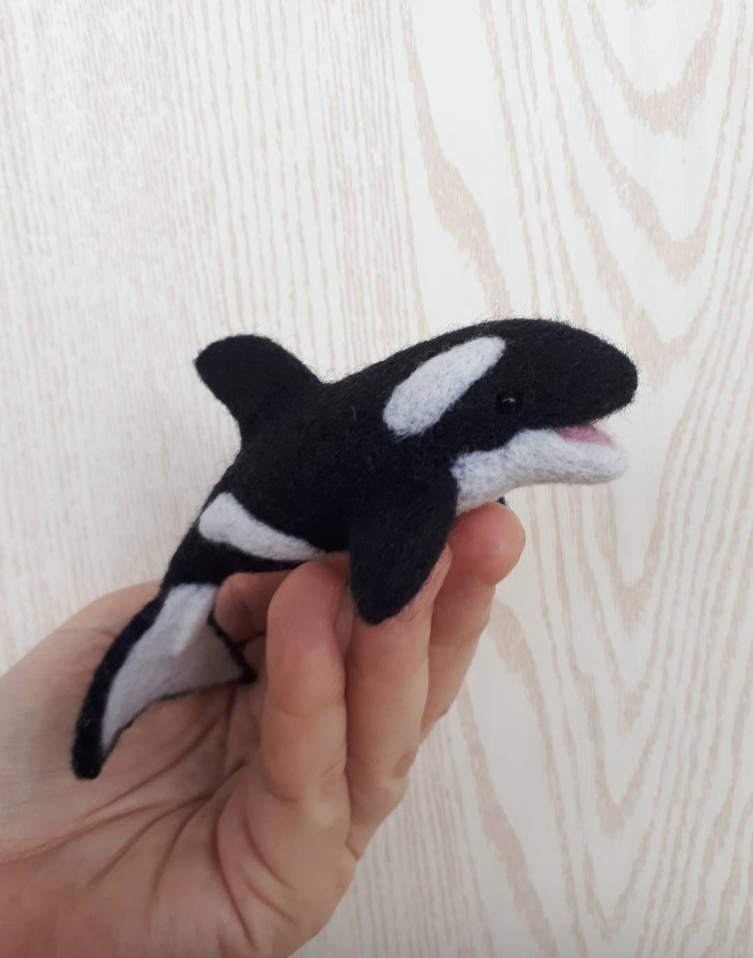 OOAK orca. Needle felted sculpture killer whale. Felted orca Etsy