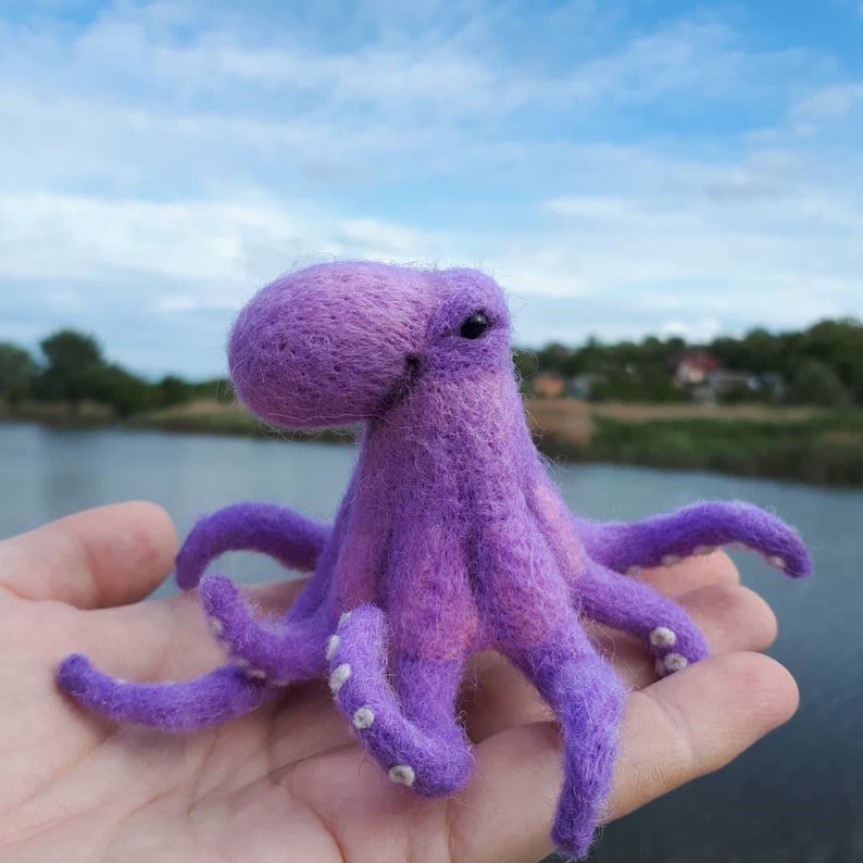 Needle Felting Tutorial Lilac octopus DIY Etsy