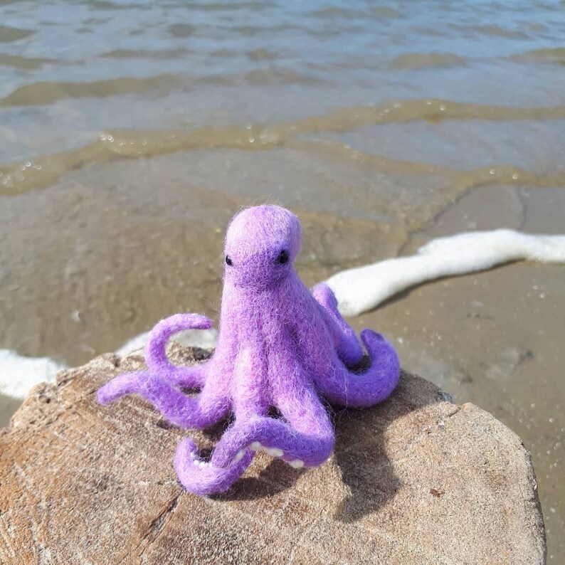 Needle Felting Tutorial Lilac octopus DIY Etsy
