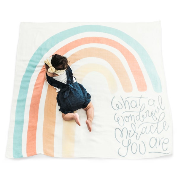 Rainbow Baby Blanket Etsy