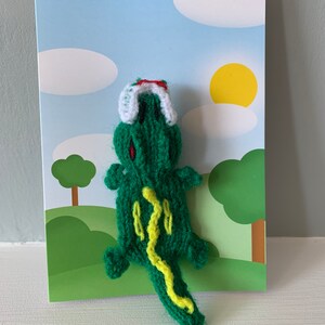 Crocodile greeting card, Crocodile Finger puppet card, Crocodile Hand puppets card, Crocodile Birthday Card, Crocodile Finger puppet