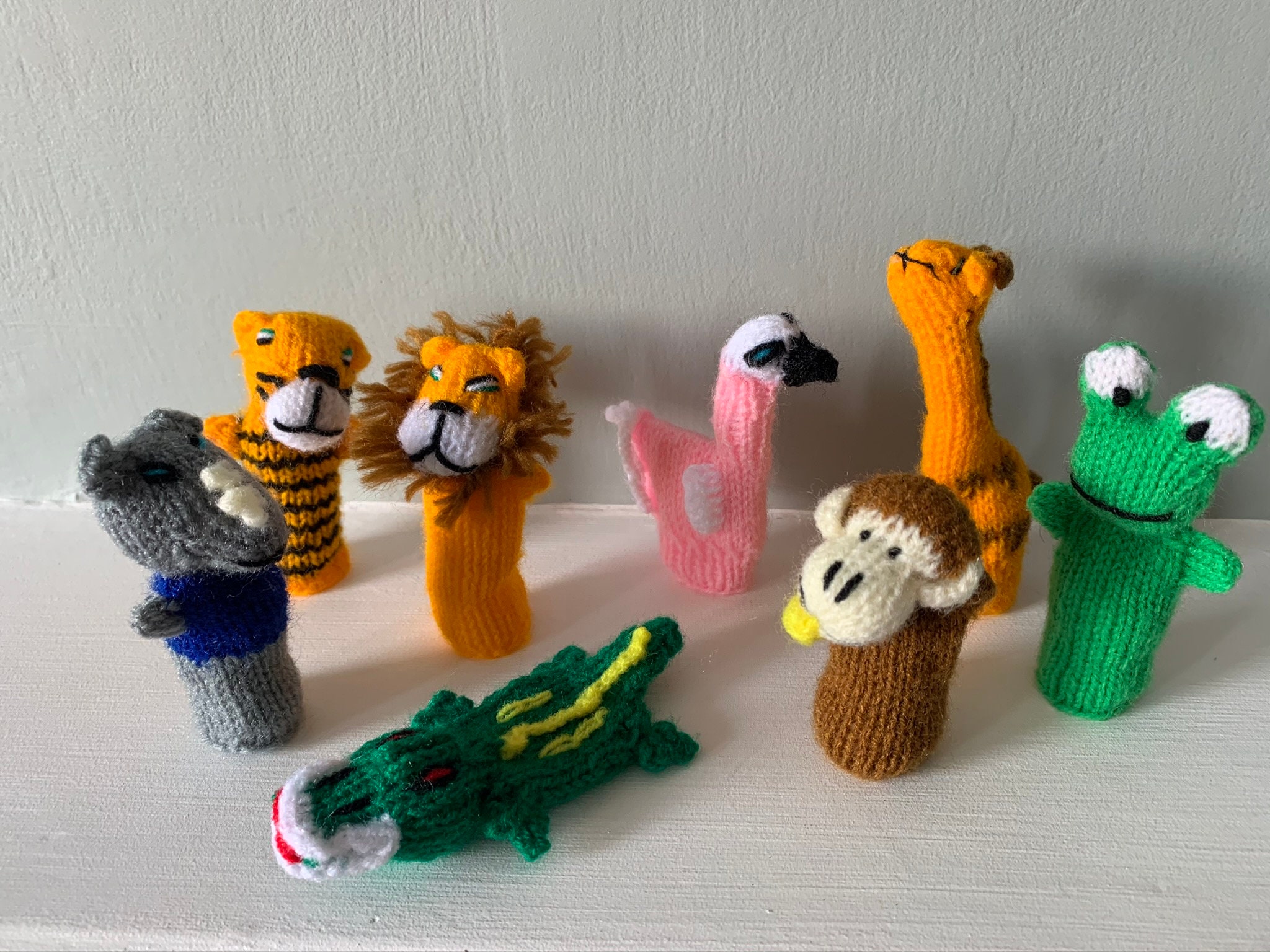 3 Finger Puppets Jungle Animal Finger Puppet Set Hand Etsy UK