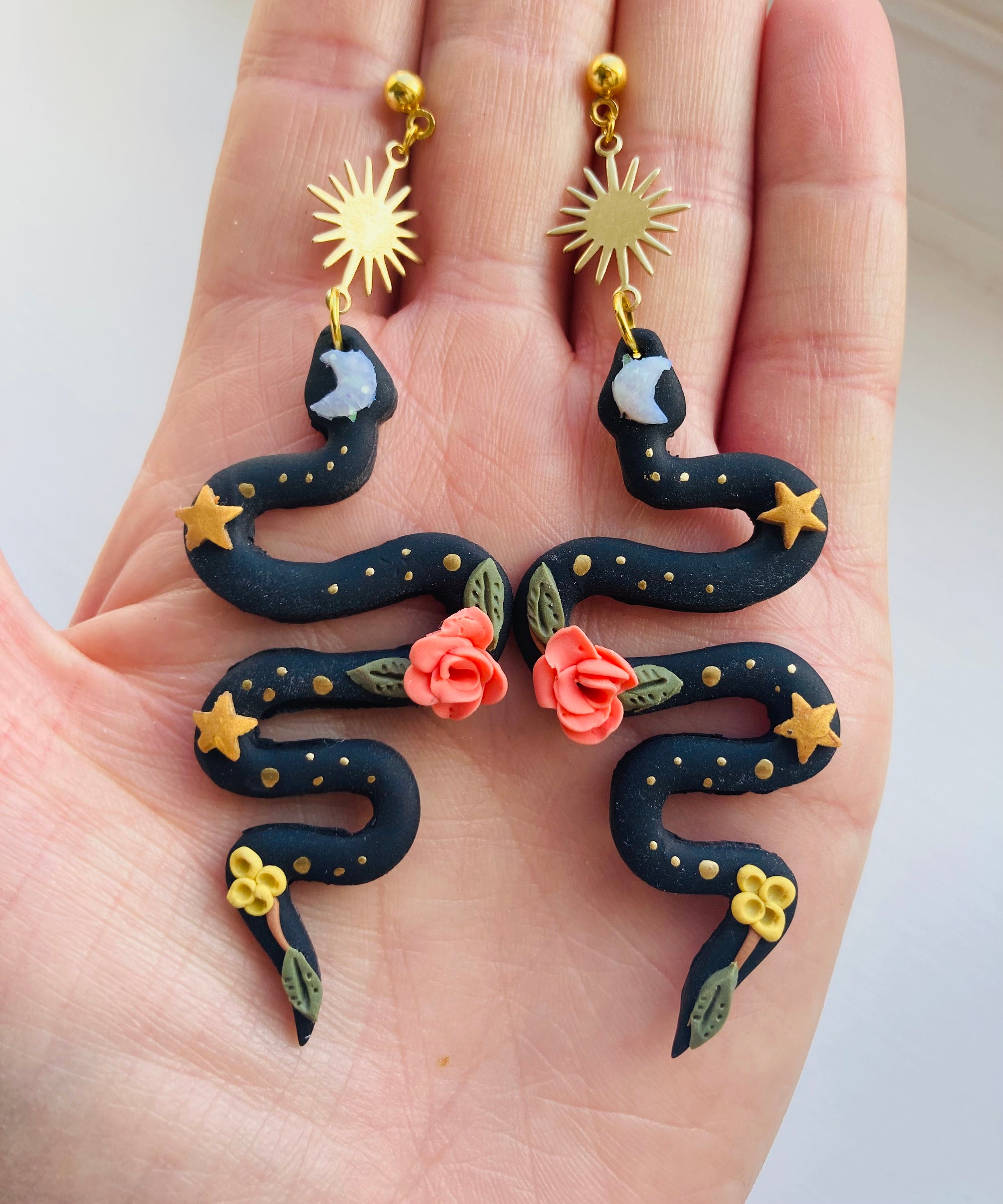 Etsy sale snake earrings