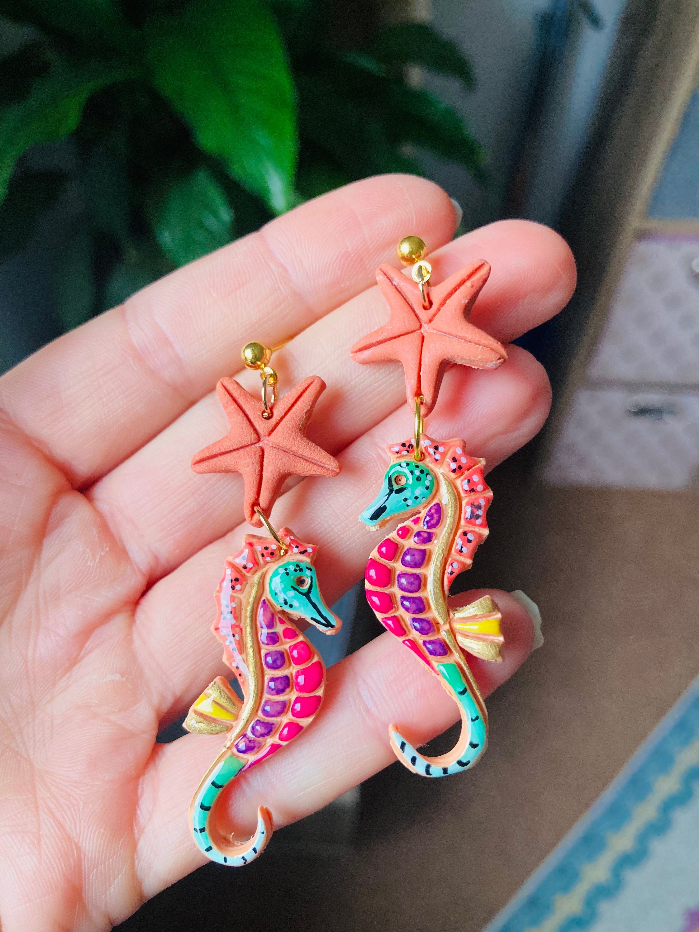 アクセサリー ALIITA CABALLITO DE MAR EARRING Seahorse Earrings// Summer Earrings// Starfish Earrings// Spring