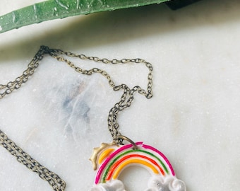 Boucles d'oreilles été// boucles d'oreilles arc-en-ciel// boucles d'oreilles arc-en-ciel en argile// boucles d'oreilles automne// collier d'été // collier en pâte polymère// boucles d'oreilles d'été.