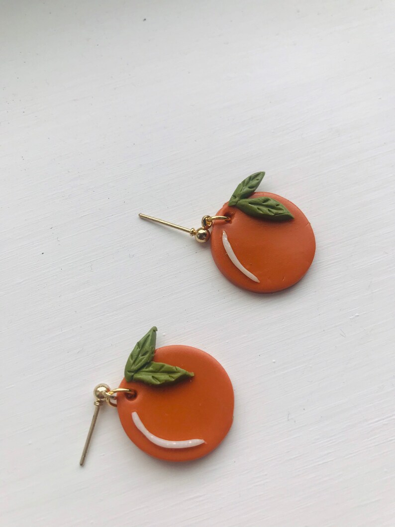 Orange earrings / polymer clay earrings orange choice of Etsy